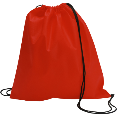 NONWOVEN DRAWSTRING BAG in Red