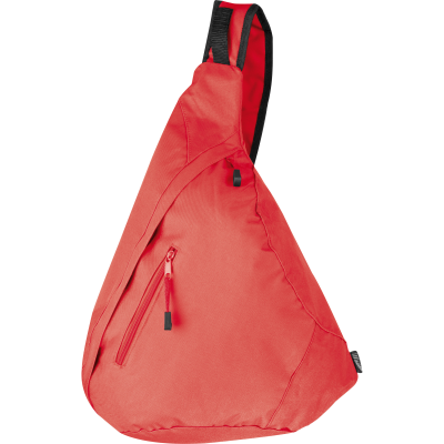 NYLON SLING SHOULDER BAG in Red