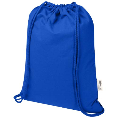 OREGON BLEND 140 G & M² GRS RECYCLED DRAWSTRING BAG 5L