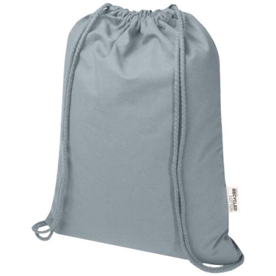 OREGON BLEND 140 G & M² GRS RECYCLED DRAWSTRING BAG 5L
