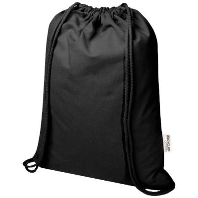 OREGON BLEND 140 G & M² GRS RECYCLED DRAWSTRING BAG 5L