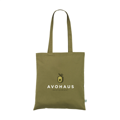 ORGANIC COTTON SHOPPER (140 G & M²) BAG in Olivegreen