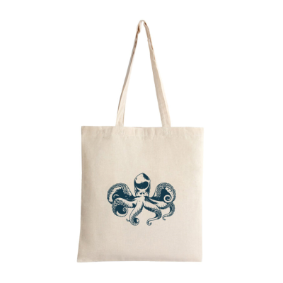 ORGANIC LONG HANDLE COTTON SHOPPER TOTE BAG in Natural Colour - PROMOTIONAL CORPORATE GIFT