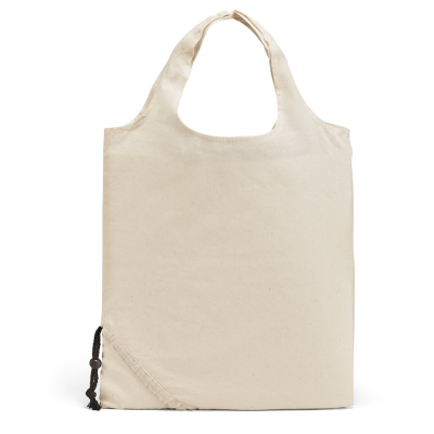 ORLEANS 100% COTTON FOLDING BAG in Light Natural - PROMOTIONAL CORPORATE GIFT
