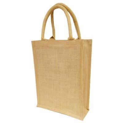 OVERSIZE A4 GIFT NATURAL JUTE SHOPPER TOTE BAG with 40cm Handles