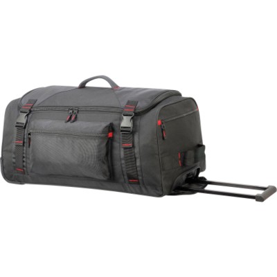 PARIS LARGE TROLLEY BAG HOLDALL in Black & Red