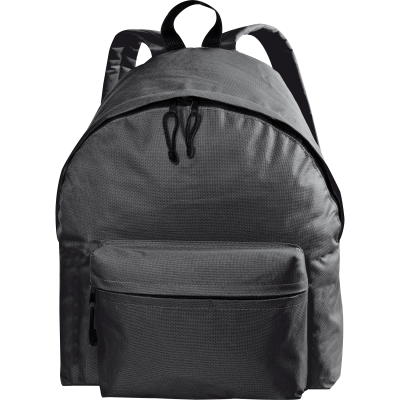 POLYESTER BACKPACK RUCKSACK in Black 