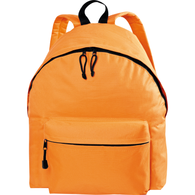 POLYESTER BACKPACK RUCKSACK in Orange 