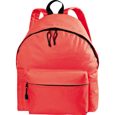 POLYESTER BACKPACK RUCKSACK in Red 