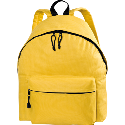 POLYESTER BACKPACK RUCKSACK in Yellow 