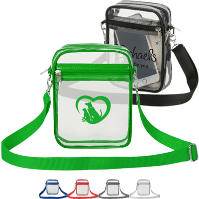 PURSE MESSENGER HANDBAG CLEAR TRANSPARENT PVC TRANSPARENT CROSSBODY BAG