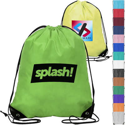 QUICK SHIP 210D POLYESTER DRAWSTRING with Reinforced Corner