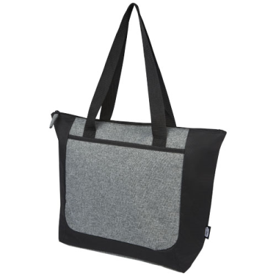 RECLAIM GRS RECYCLED TWO-TONE ZIPPERED TOTE BAG 15L