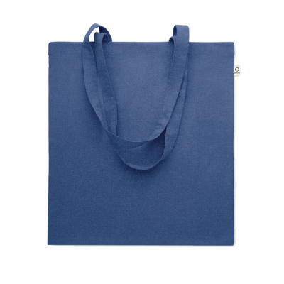 RECYCLED COTTON SHOPPER TOTE BAG in Blue