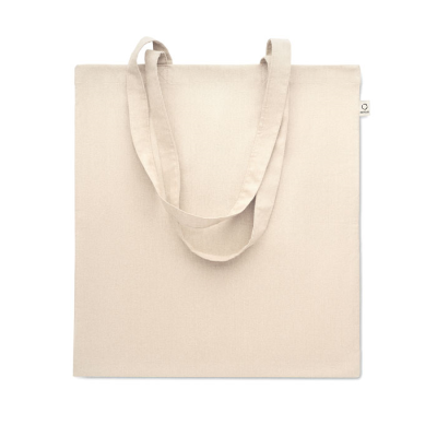 RECYCLED COTTON SHOPPER TOTE BAG in Brown