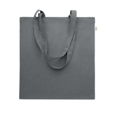 RECYCLED COTTON SHOPPER TOTE BAG in Grey