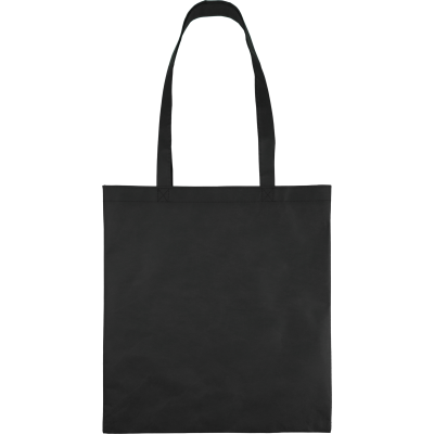 RECYCLED NON-WOVEN TOTE BAG in Black