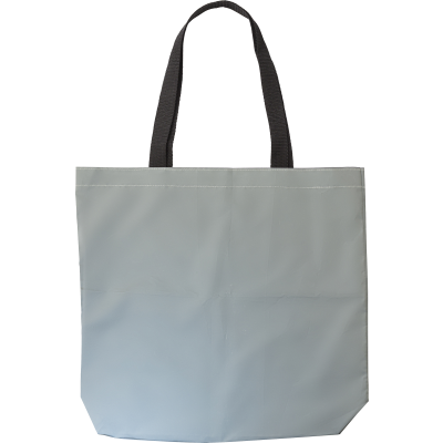 REFLECTIVE SHOPPER TOTE BAG in Silver