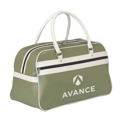RETROSPORT SPORTS BAG in Green & Beige