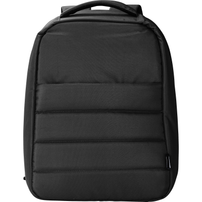 RPET ANTI-THEFT LAPTOP BACKPACK RUCKSACK in Black