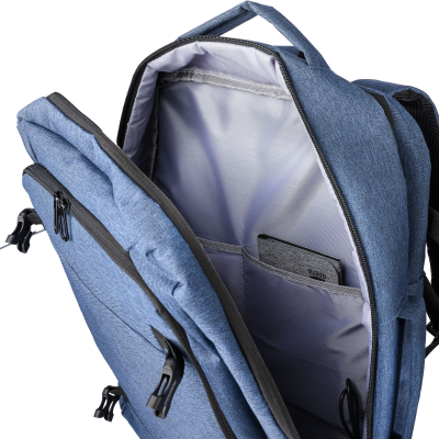 RPET POLYESTER BACKPACK RUCKSACK in Blue