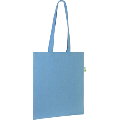 SEABROOK ECO 5OZ RECYCLED COTTON TOTE in Blue Baby