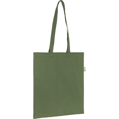 SEABROOK ECO 5OZ RECYCLED COTTON TOTE in Green Khaki