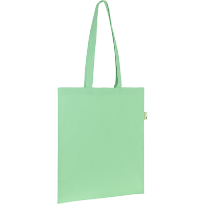 SEABROOK ECO 5OZ RECYCLED COTTON TOTE in Green Mints