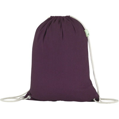 SEABROOK ECO RECYCLED DRAWSTRING BAG in Purple - PROMOTIONAL CORPORATE GIFT