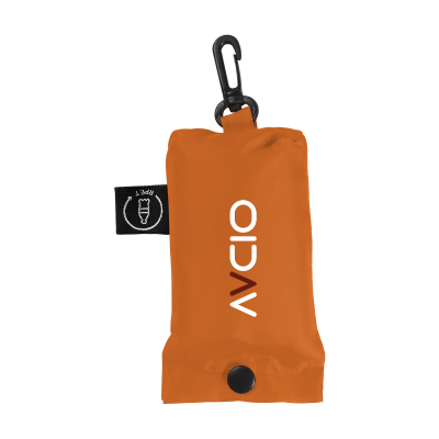 SHOP EASY GRS RPET FOLDING SHOPPER TOTE BAG in Orange