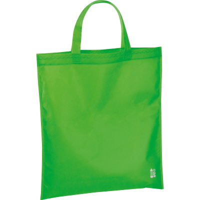 SHOPPER TOTE BAG MADE OF RECYCLED NON-WOVEN in Apple Green 