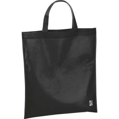 SHOPPER TOTE BAG MADE OF RECYCLED NON-WOVEN in Black 