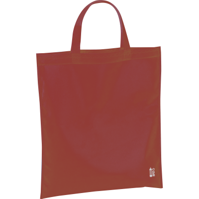 SHOPPER TOTE BAG MADE OF RECYCLED NON-WOVEN in Burgundy 