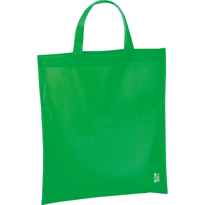 SHOPPER TOTE BAG MADE OF RECYCLED NON-WOVEN in Green 