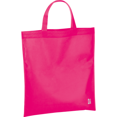 SHOPPER TOTE BAG MADE OF RECYCLED NON-WOVEN in Pink 