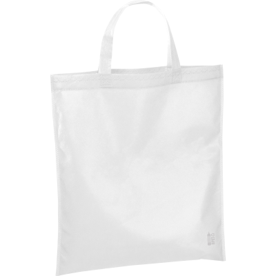 SHOPPER TOTE BAG MADE OF RECYCLED NON-WOVEN in White 
