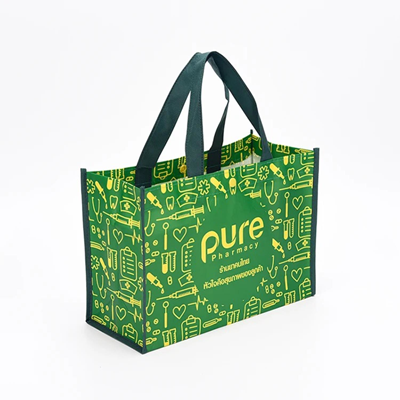 SUBLIMATED PET NON-WOVEN TOTE BAG with Gusset - 4 Sided (14 Inch x 12 Inch x 6 Inch)