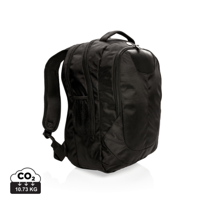 SWISS PEAK OUTDOOR LAPTOP BACKPACK RUCKSACK in Black