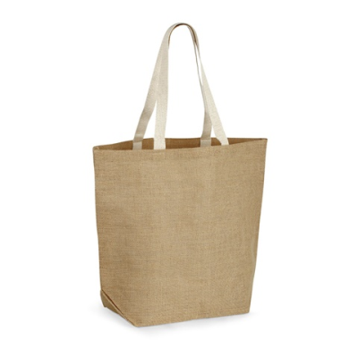 TIZZY JUTE SHOPPER TOTE BAG