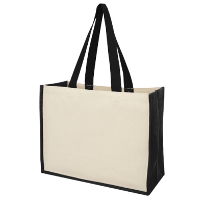 VARAI 320 G & M² CANVAS AND JUTE SHOPPER TOTE BAG 23L