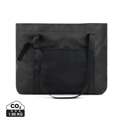 VINGA LIVORNO GRS RECYCLED POLYESTER MAXI TOTE in Black