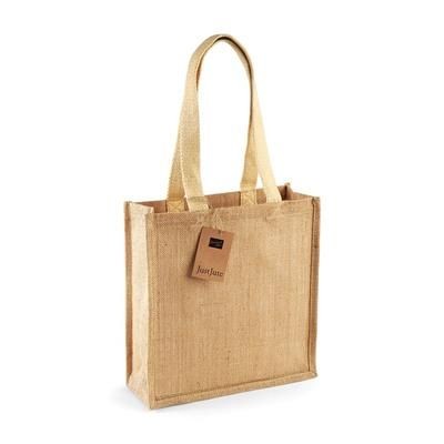 WESTFORD MILL JUTE SUSTAINABLE TOTE BAG with Long Cotton Carry Handles