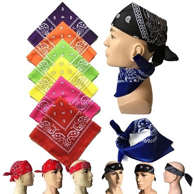 22 INCH X 22 INCH MULTI-PURPOSE BANDANA HEADBANDS