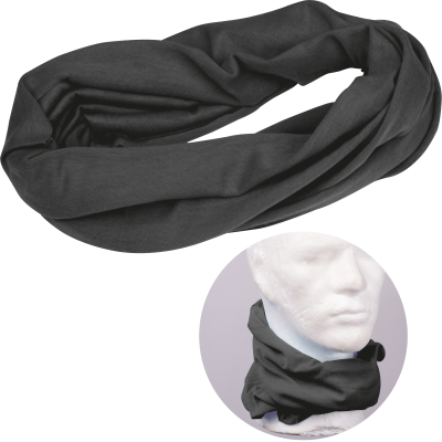 BANDANA LOOP SCARF in Black 