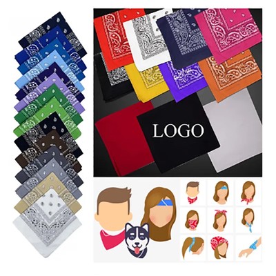 CUSTOM POLYESTER KERCHIEF FULL COLOR SQUARE BANDANA