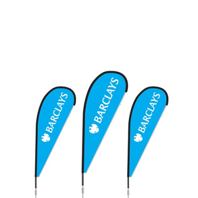 BAT FAN BEACH ADVERTISING FLAG & BANNER with Ground Spike 105Cm x 270Cm