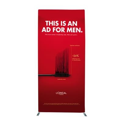 SOFT TOUCH FABRIC LIGHT BANNER STAND - 850MM WIDE