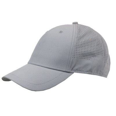 100% POLYESTER 5 PANEL BASEBALL CAP in Grey - PROMOTIONAL CORPORATE GIFT