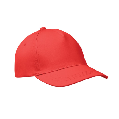 5 PANEL BASEBALL CAP in Red