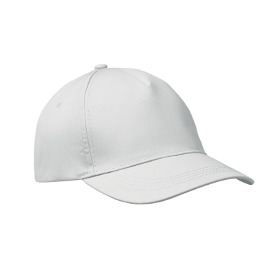 5 PANEL BASEBALL CAP in White